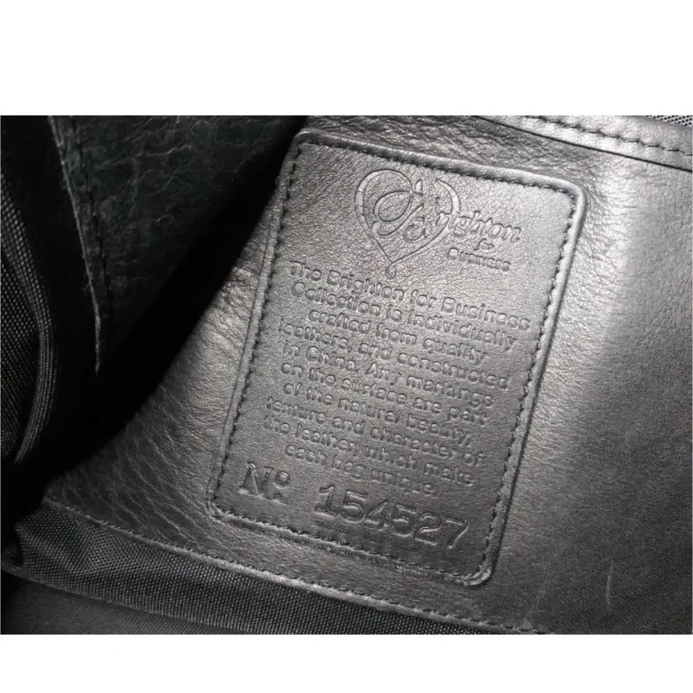 Brighton Leather Briefcase Attache Bag Croco Embossed Brighton For Business Bag